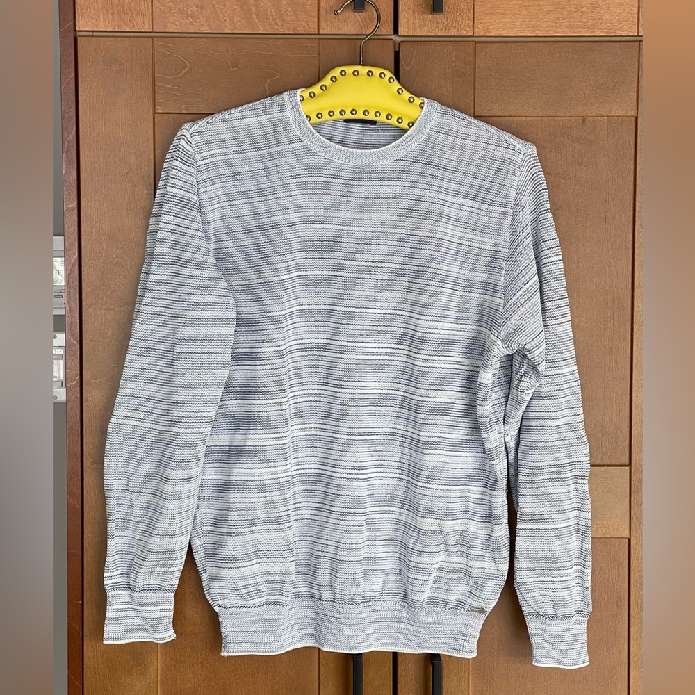 Paul & Shark Gray Striped Crewneck Sweater